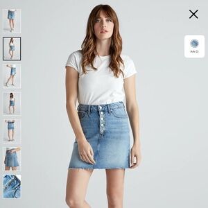 Lucky Brand High Rise Mini Skirt With Raw Edge Size 4